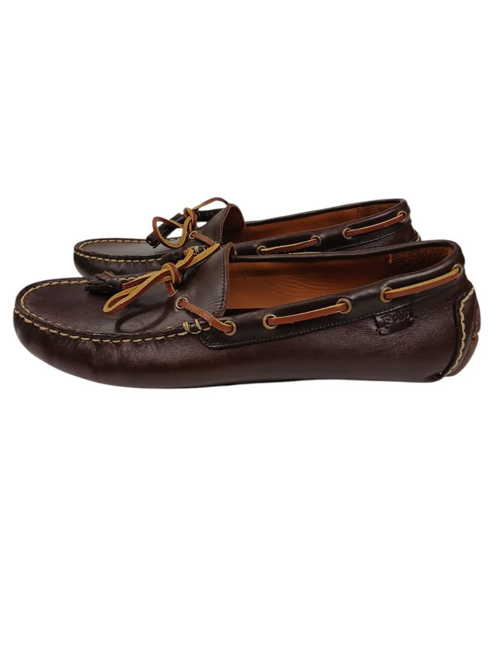 Polo Ralph Lauren Men’s Anders Leather Tasseled Driver Size 11 NWOB